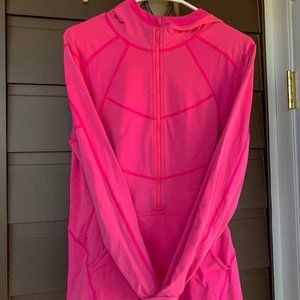 Pink Lululemon Half Zip w/ Hood and Ponytail Hole